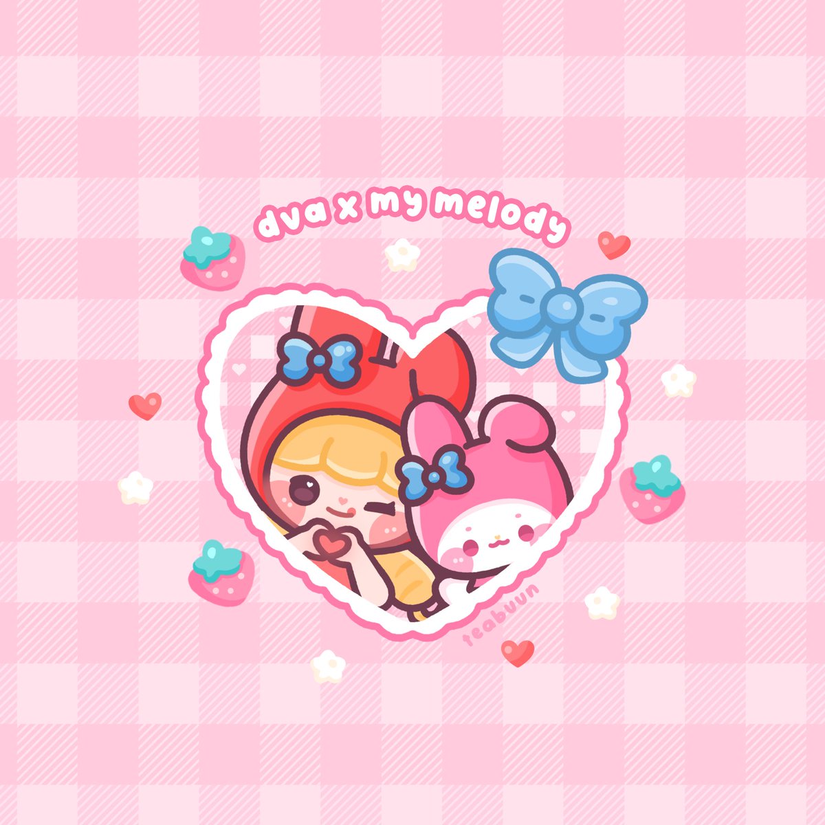 teabuun's tweet image. 🎀 dva x my melody  🎀✨

#overwatch #sanrio