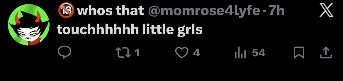 She said she wanted to rape little girls you fucking retard