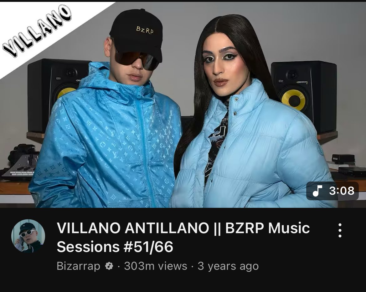 fleurqts's tweet image. bad bunny was the one who introduced villano antillano (trans woman rapper/singer) to bizarrap the argentinian who was one of the biggest hit makers in that year and then defended her from transphobes

and that collab was a hit in latin america