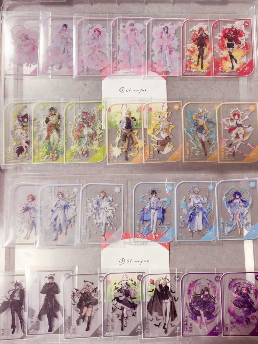08__yun's tweet photo. 【交換、買取】にじさんじ 8周年 8th Anniversary ランダムメタルカード 缶バッジ Bグループ 特典クリアカード

譲：画像1.2.3枚目

求：画像4枚目or定価＋送料
       (特典300＋送料)

郵送での交換希望。
検索からでもお気軽にお声掛けください。 https://t.co/HT8zWV3Cg2
