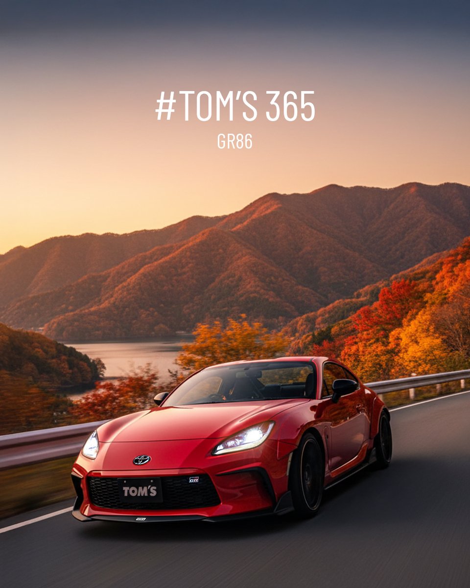 tomsracing's tweet photo. TOM’S EDITION
TOYOTA GR86 TSS

秋風がボディラインをなぞる。

━━━━━━━━━━━

with TOM’Sな、あなたと愛車の日常を。
#TOMS365 で投稿

━━━━━━━━━━━

#tomsinside
#愛車のある風景
#紅葉
#秋
#tomsracing
#トムス
#TOYOTA
#トヨタ
#GR86
#ハチロク https://t.co/QAR54JzLnC