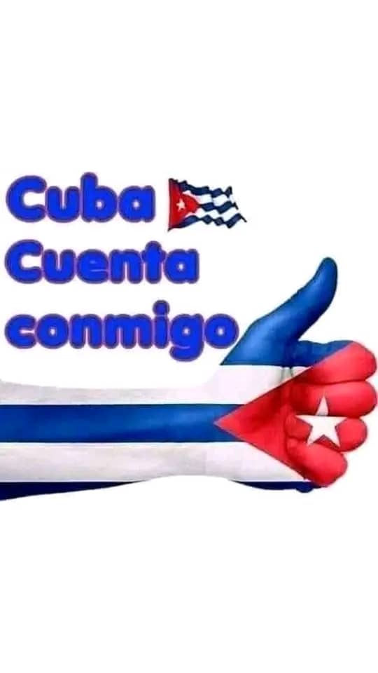 #CubaVencerá 
Cuenta conmigo 🇨🇺 👇
#CubaEstáFirme 🇨🇺💪