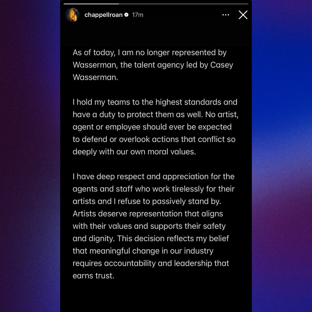 PopBase's tweet image. Chappell Roan announces she’s leaving Wasserman, the talent agency led by Casey Wasserman, after his flirtatious emails with Ghislaine Maxwell were unsealed as part of the Epstein files:

“I hold my teams to the highest standards and have a duty to protect them as well. No…