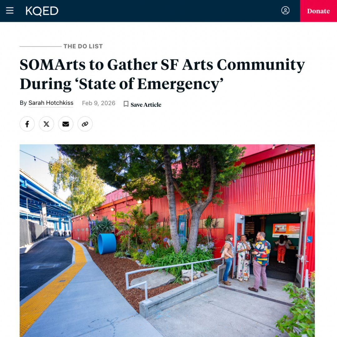somarts's tweet photo. "Artists Live Here: Community Convening" is this Friday, 2/13, 4–8 PM! 

It's a drop-in space to gather, inspire, connect, and act–together! Read Sarah Hotchkiss’ KQED story on why this convening is happening: https://t.co/K5Sx25uXA3 https://t.co/bEWlDt3rHu