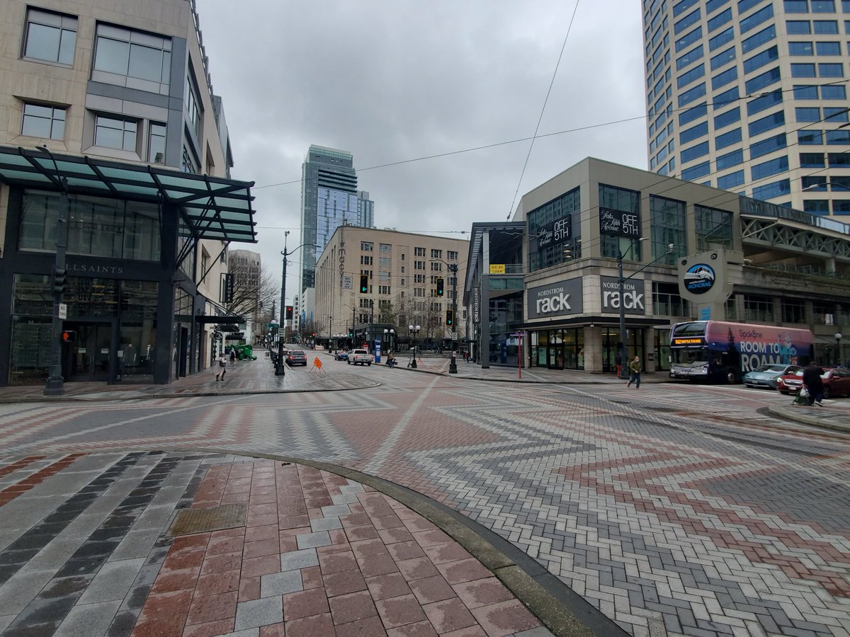 Downtown Seattle March 2020. It might look a little different on Wednesday for the Seahawks parade