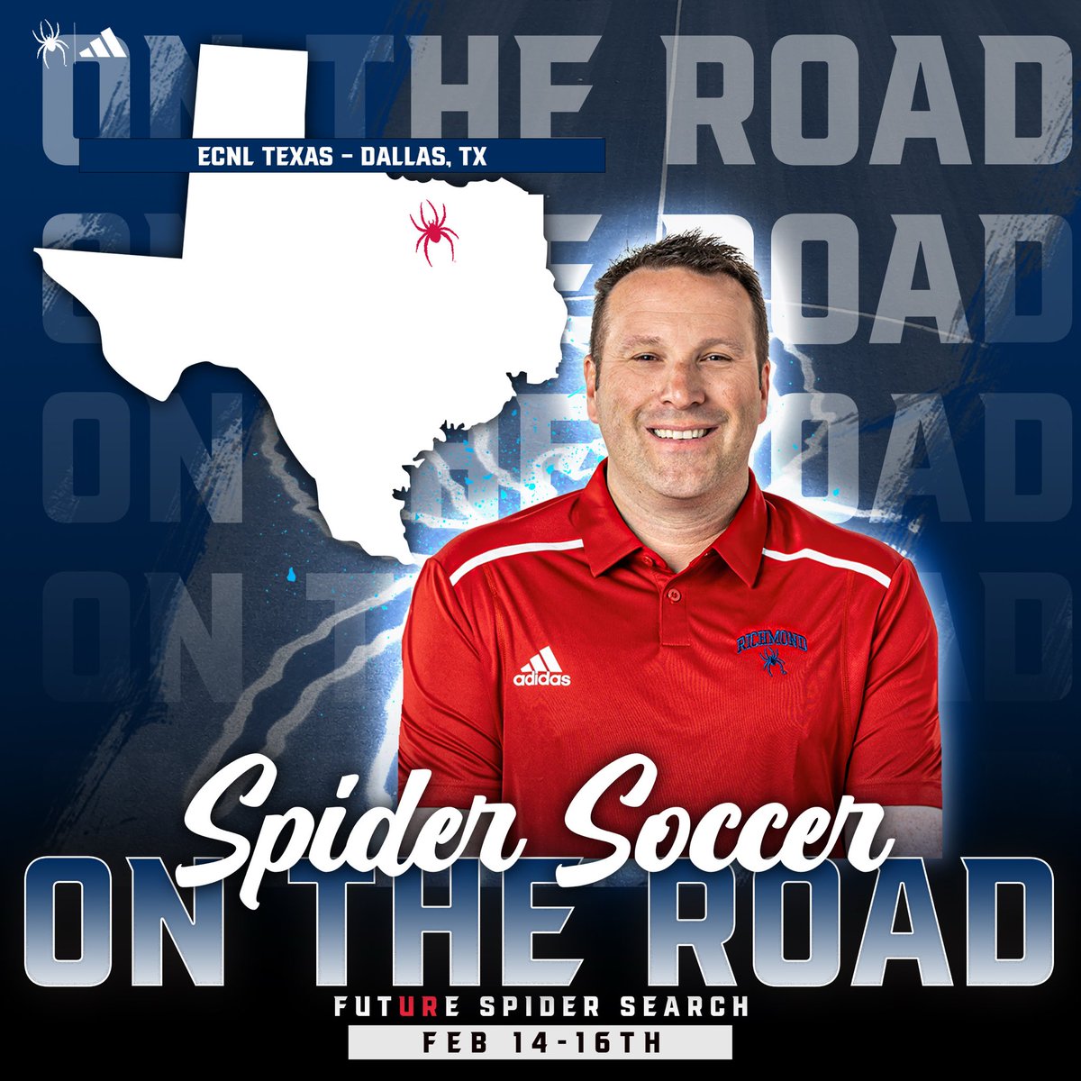 SpiderSoccer's tweet image. On the road this weekend! Looking forward to catching futURe Spiders in action in TX and PA!!! 🕷️🕸️ Go DERS! ⚽️📚 #Dedication #Excellence #Responsibility #Selflessness