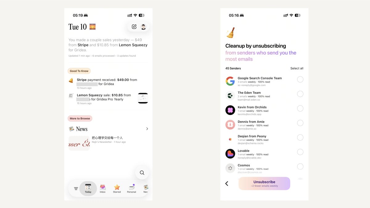 Got Extra <a href="/extradotemail/">extra.email</a> 's beta invite at 5 am today!

After trying it - it's incrediably cool. A perfect balance of design and productivity.

I think I'll be using this for a long time. Can't wait to see how it transforms my email experience.