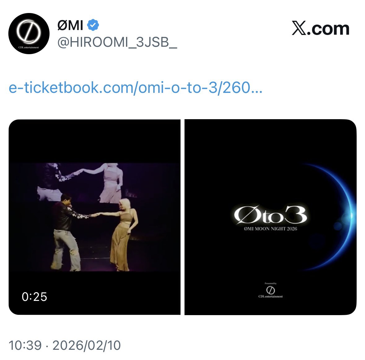 ØMI、初ソロFCイベントツアー「ØMI MOON NIGHT 2026 