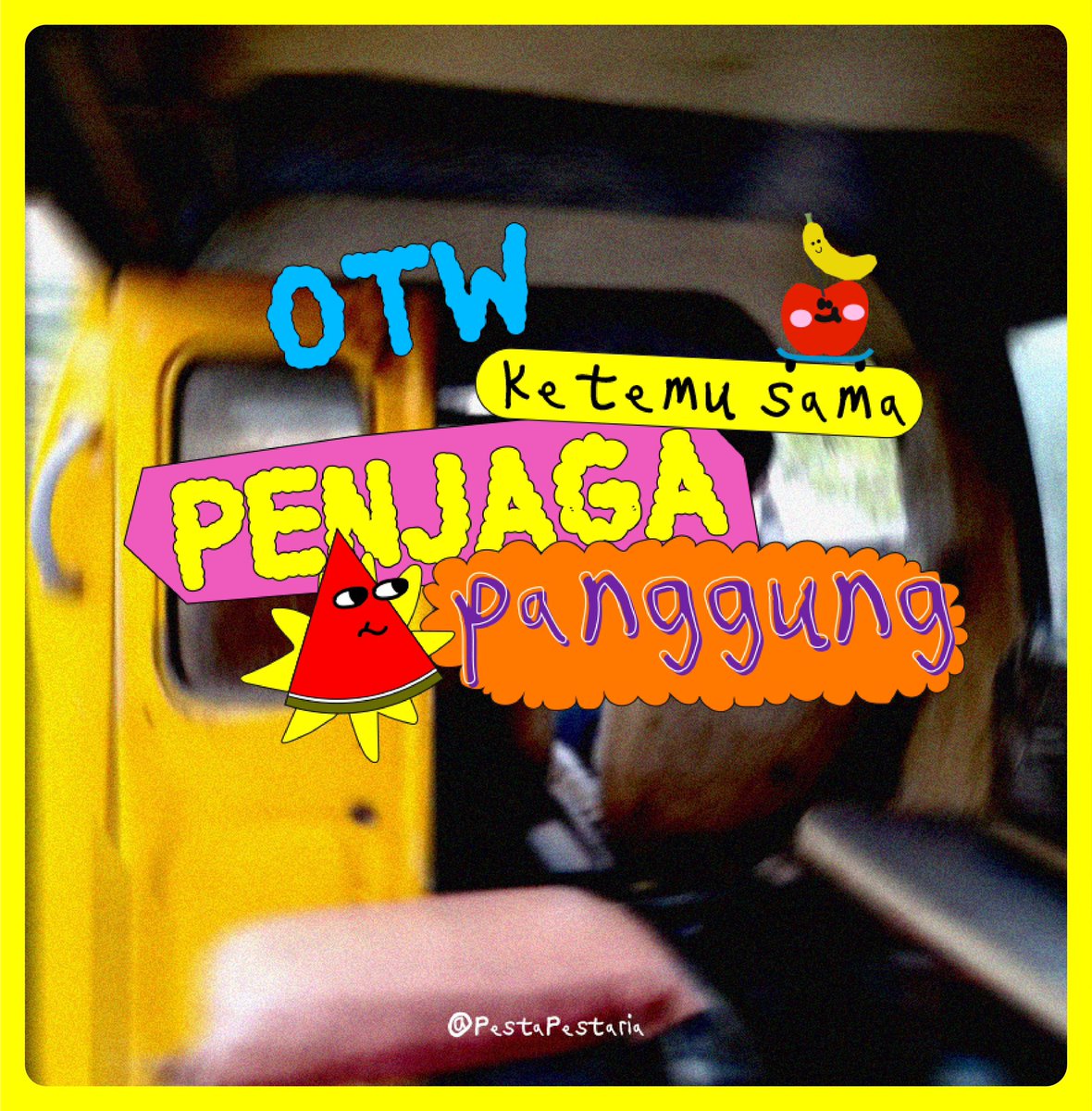 Sudah siap kenalan sama yang jaga panggung? ini dia yang bakal nemenin kalian di  ‘𝗽𝗲𝘀𝘁𝗮𝗿𝗶𝗮’ ..📞 tugasnya jaga panggung, bonusnya jaga stand orang, fokusnya kadang ilang. Kalau tiba-tiba joget sendiri, pura-pura gak liat ya 🤺