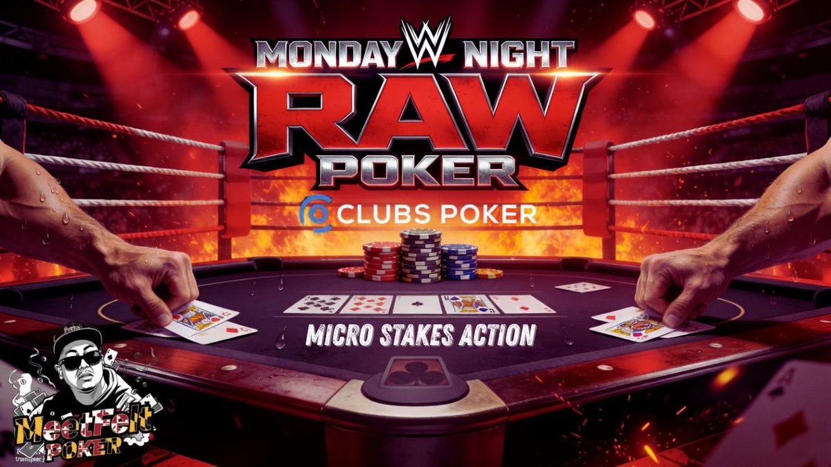 JCherotPoker's tweet photo. 2/9/26: Monday Night Raw Micro Stakes Action on Clubs Poker https://t.co/iy9ANL6jmd via @YouTube https://t.co/bvfgU1Dwet