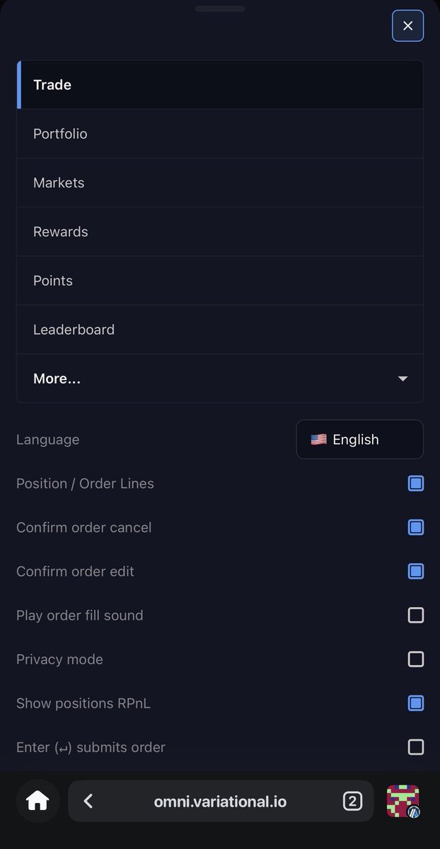 📱 Use Omni on your phone!

Today's release reworked menus, layout, and more for trading in mobile web/wallet browsers.

This is not Omni’s final mobile version; another UI overhaul (v3) is in progress, with a native iOS app as the endgame.

See Discord for full release notes.