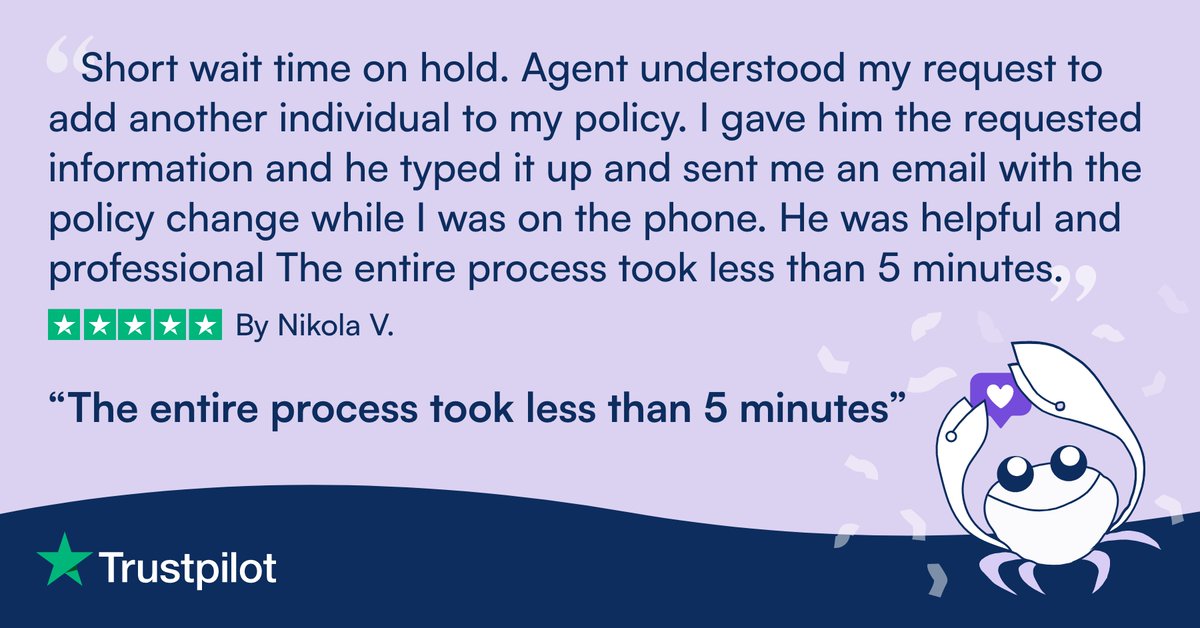 ahoy_insurance's tweet image. Thank you, Nikola, for the ⭐⭐⭐⭐⭐ review!
We’re so glad our team could help update your policy quickly and make the process smooth and stress-free. At Ahoy!, we believe great service should be fast, clear, and human — every time. ⛵💜

#ahoy #review #ahoyinsurance