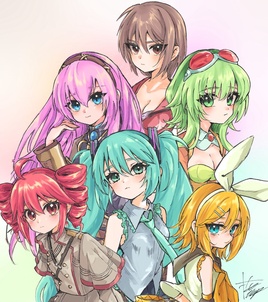 集合ッ！
#初音ミク #巡音ルカ  #鏡音リン #GUMI #MEIKO #重音テト #ボカロ