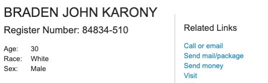 Just spoke to Utah office of corrections (lololol absurd) 

He’s been moved to Brooklyn 

They gave me the contact and I just made an account and sent same message standby 

This is too funny ngl