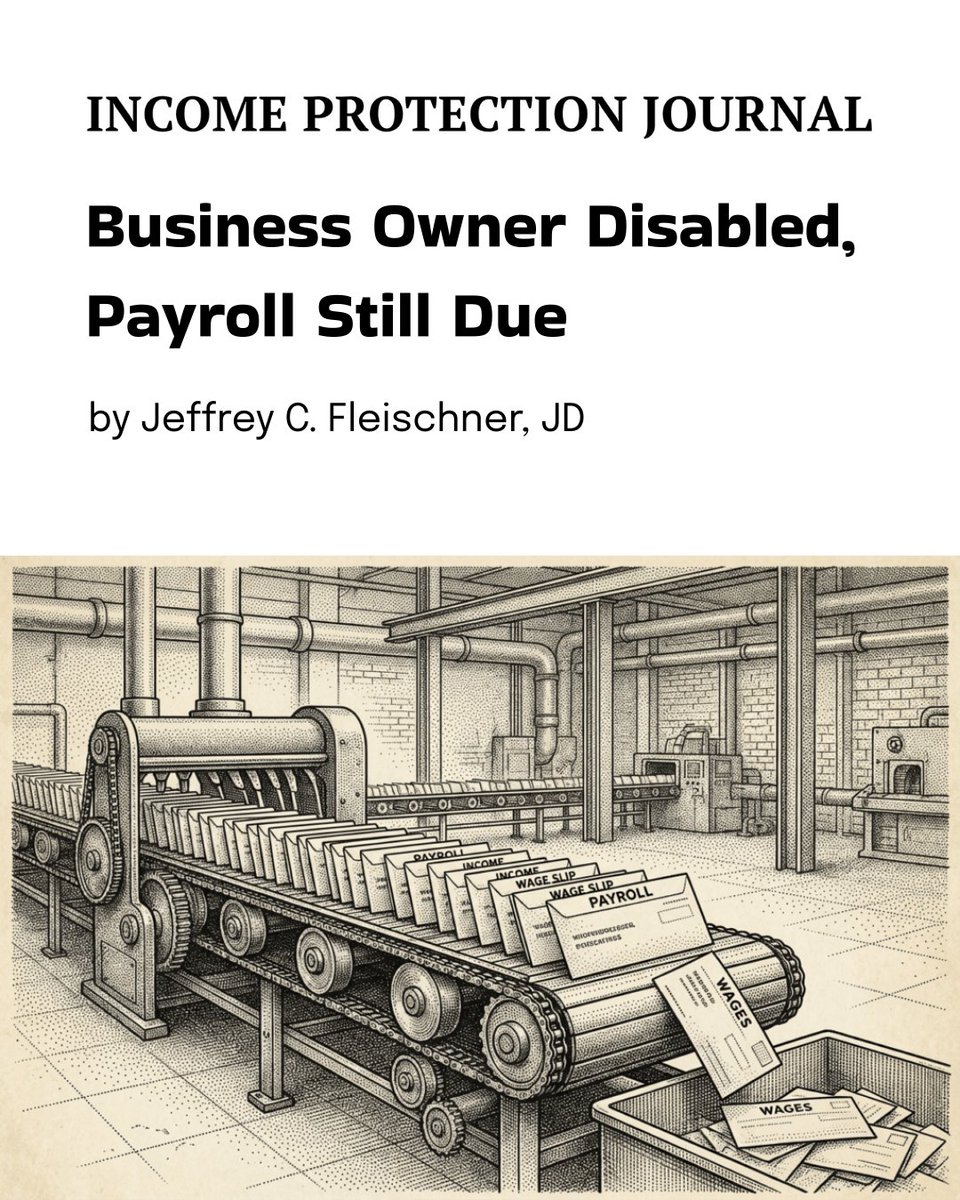 Question for business owners.

If you had to step away from the business for 6 months, would it stay afloat?

Read more to understand how disability insurance protects both income and business continuity from Jeffrey C. Fleischner, JD, of <a href="/SetForLifeIns/">Set for Life</a>: vist.ly/4qypk