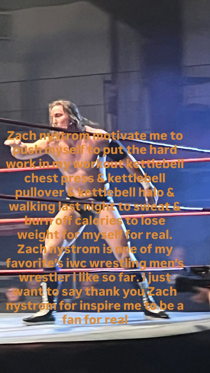 Hi Zach nystrom you motivate me to push myself to put the hard work in my workout kettlebell chest press &amp; kettlebell pullover &amp; kettlebell halo &amp; walking last night to sweat &amp; burn off calories to lose weight for myself for real. <a href="/zachnystrompro/">Zach Nystrom🪓</a>