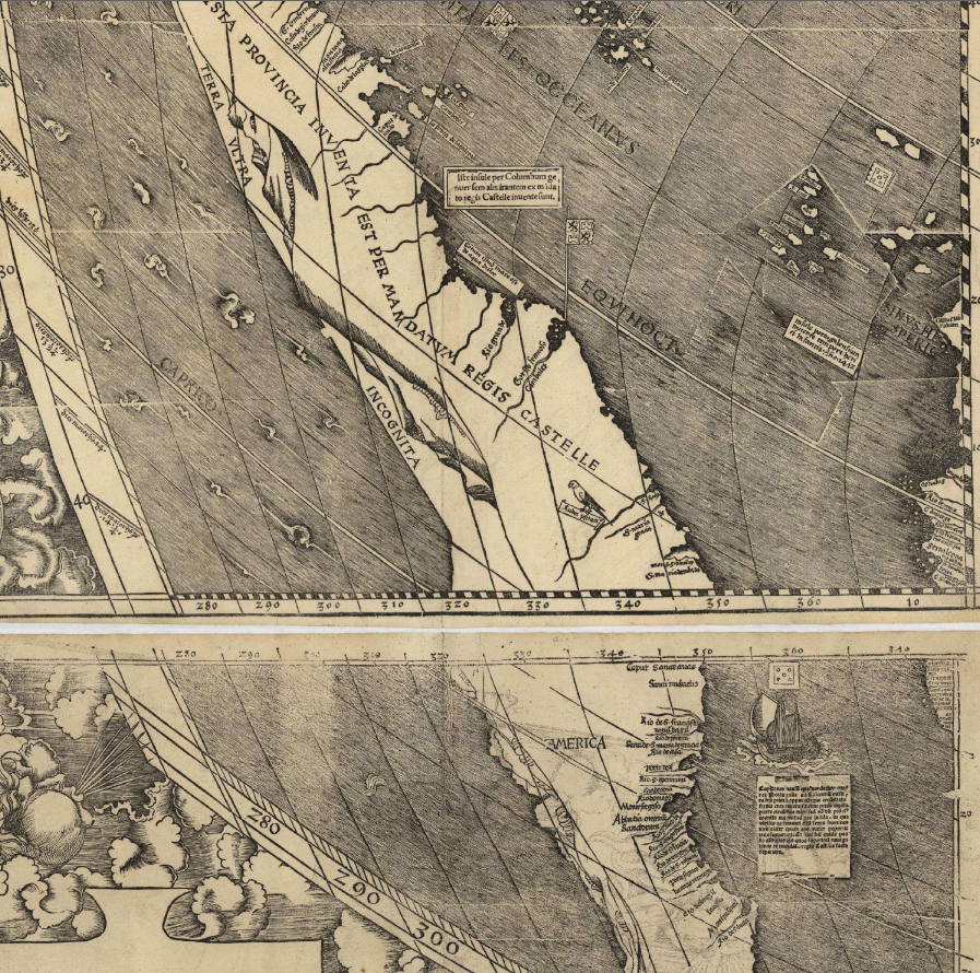 Sabes donde aparece por primera vez la palabra "America" en un mapa?