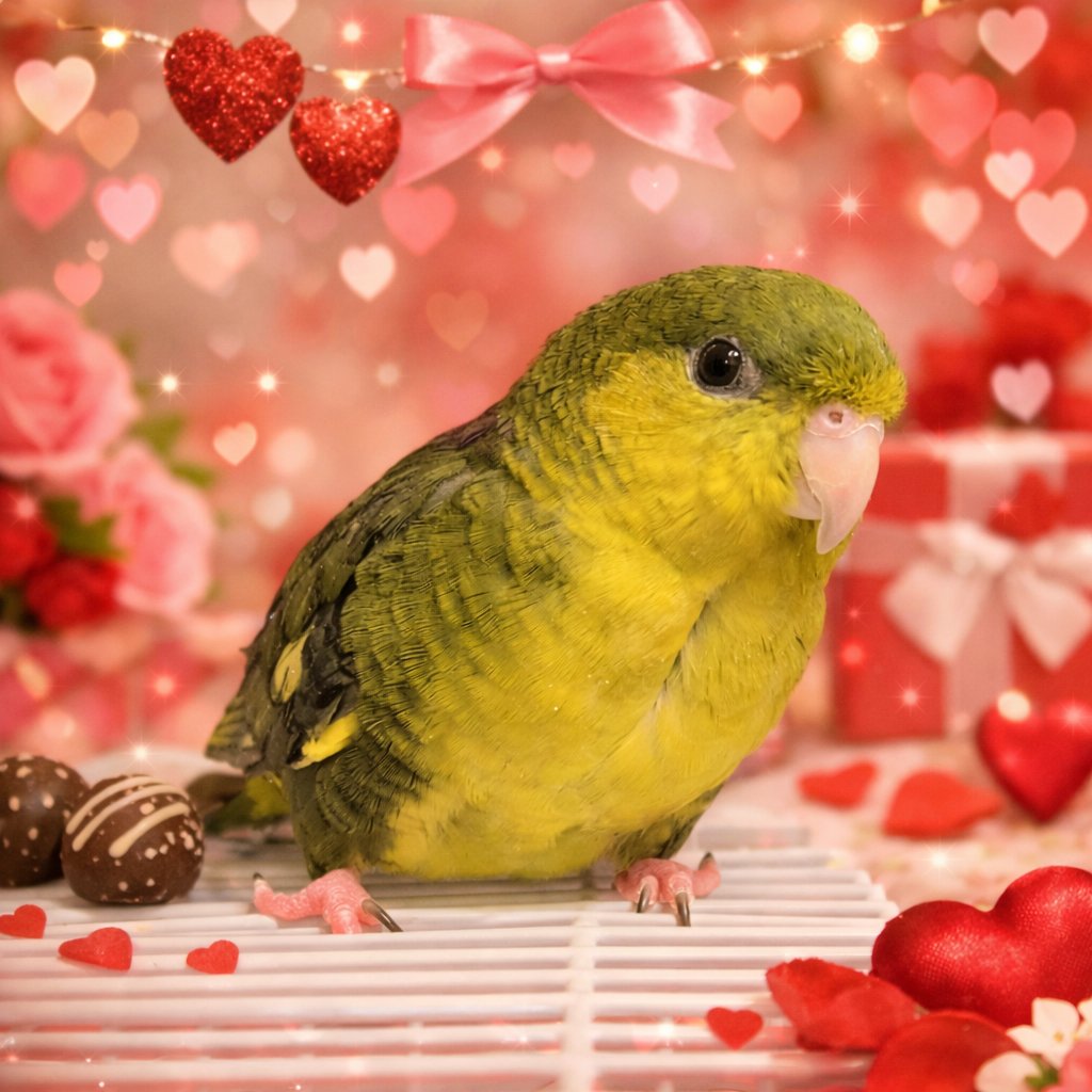 バレンタイン風に加工してもらったけど 好みではなかった(ơ᷄ᗜơ᷅๑