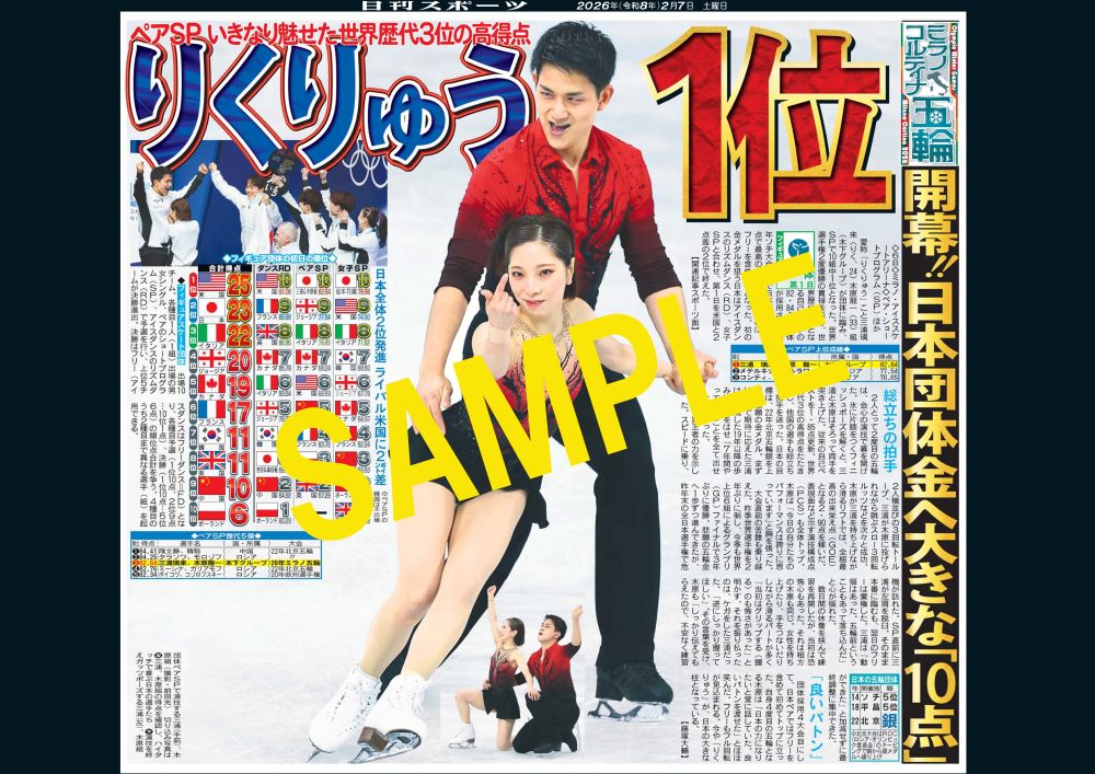⛸️#フィギュアスケート⛸️ 団体・ペア・ショートプログラム 「#りく