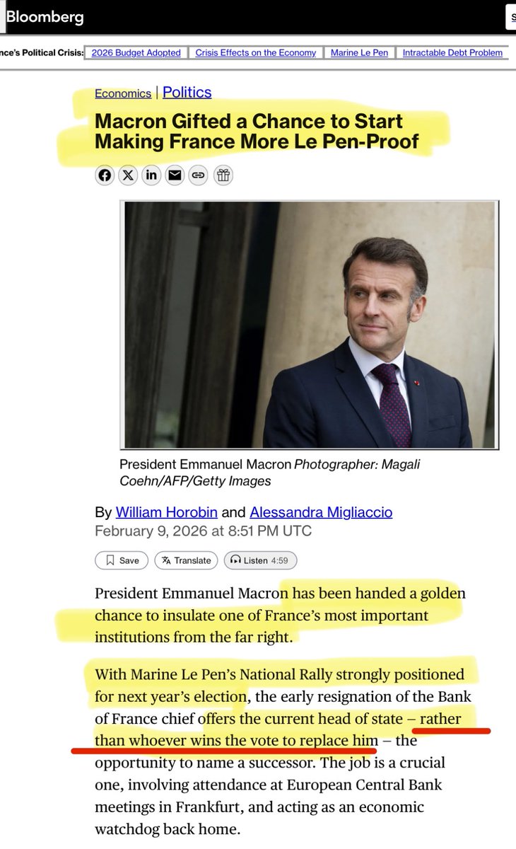 MikeBenzCyber's tweet image. you’re celebrating an authoritarian move to block the French people from voting their way out of Macronyism