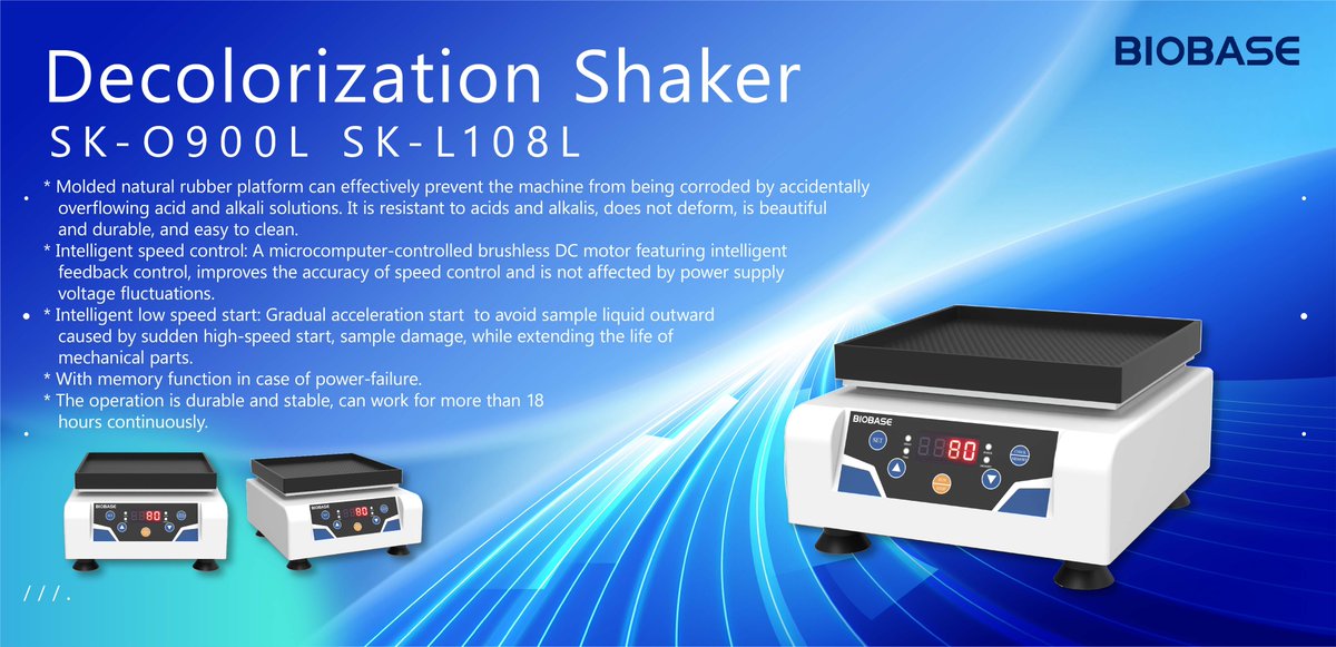 🚨 Lab Hack: Stop unstable shaking ruining your work!
✅ Acid-alkali resistant | ✅ Intelligent speed | ✅ Gentle start | ✅ Power failure memory | ✅ 18+hr run
#LabEssentials #DecolorizationShaker #LaboratoryInstruments #LabEquipment  #BIOBASE #medicaldevice #medical #medical
