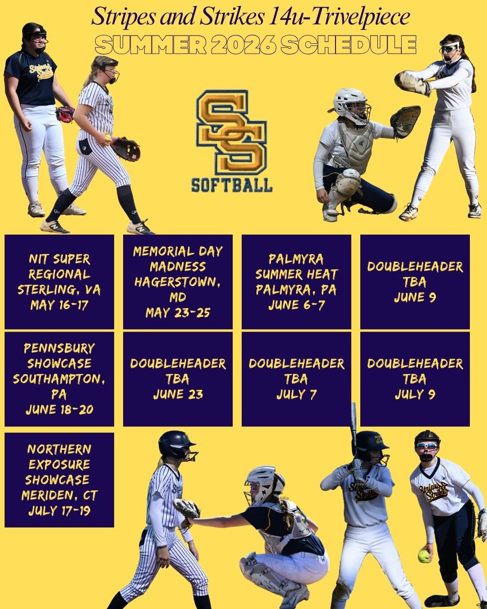 Stripes and Strikes Softball tweet media