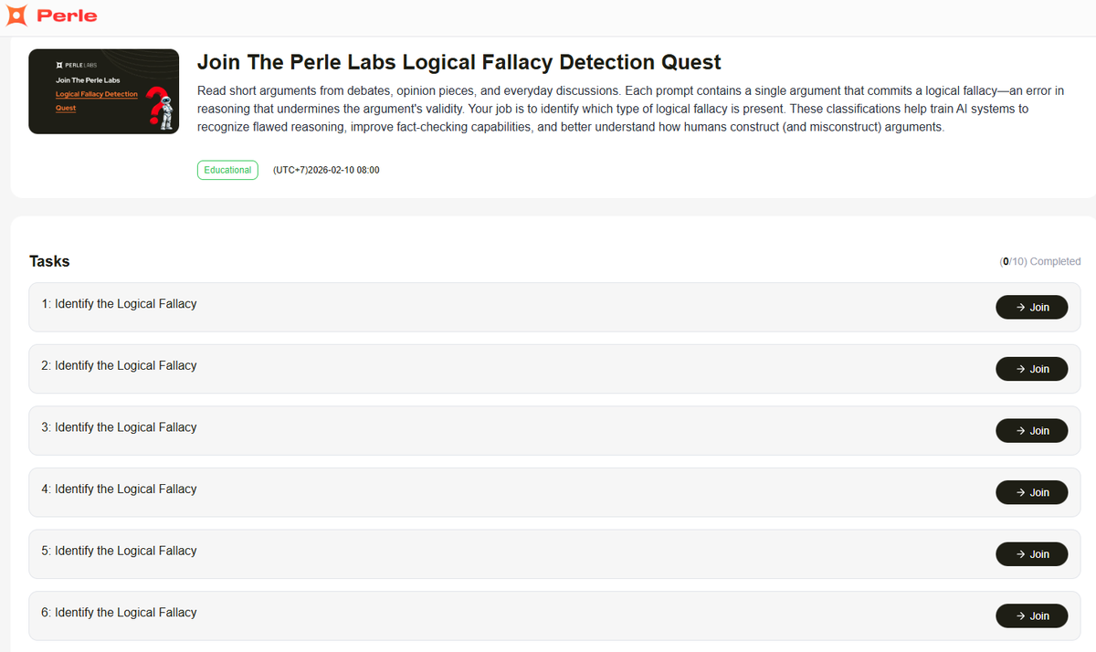 A new quest to earn 1000 points has been launched <a href="/PerleLabs/">Perle Labs</a> 👇
app.perle.xyz/join/M3XUQk

The goal is to read the paragraphs in the mailbox, identify the inconsistencies, and choose a counter-argument to complete the task.

To help people understand and choose the correct answers,