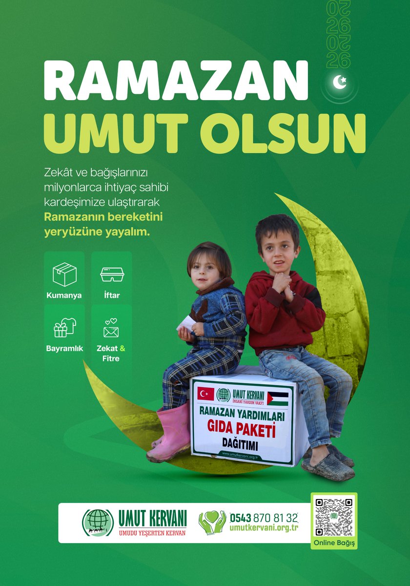 Ramazan Umut Olsun 🌙

Umut Kervanı olarak Ramazan ayı yardım çalışmalarımıza başladık. Türkiye’de ve dünyanın dört bir yanında mazlumlara iftar, sıcak yemek, zekât ve fitrelerle umut olmaya devam ediyoruz.

Bu Ramazan’da da birlikte iyiliği çoğaltalım, sofralara bereket olalım.