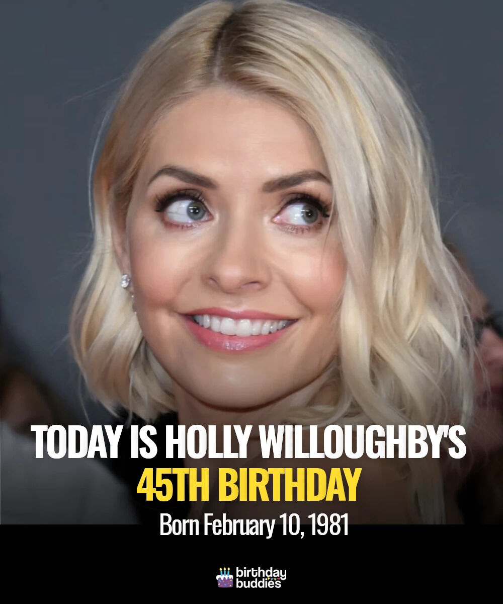 45 and fabulous ✨ Happy Birthday to Holly Willoughby—TV icon, style queen, and the face of British mornings. Still glowing, still golden, still stealing the spotlight 🎂💫