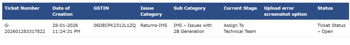 ca_krishna21's tweet photo. @Infosys_GSTN @GST_Council 
Dear Sir, My issue is not resolved even after 12 days. I have attached the SS of the complaint status which was filed on 28.01.2026 but not yet resolved. Penalty is levying in GSTR-3B of Dec 2025 due to no resolution &amp; GSTR-1 can't be filed due to this https://t.co/Vu2qqwwWIB