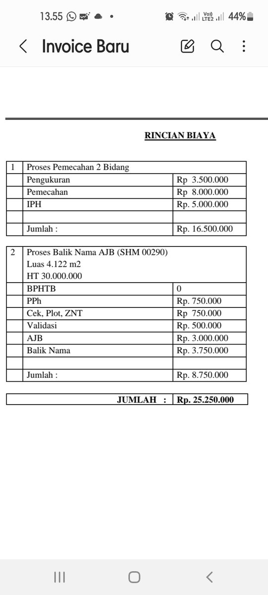 negrikoe's tweet photo. @KanwilJ77400 Berikut saya upload ,biaya yg ada di notaris garut kota https://t.co/fHwnwyxhDi
