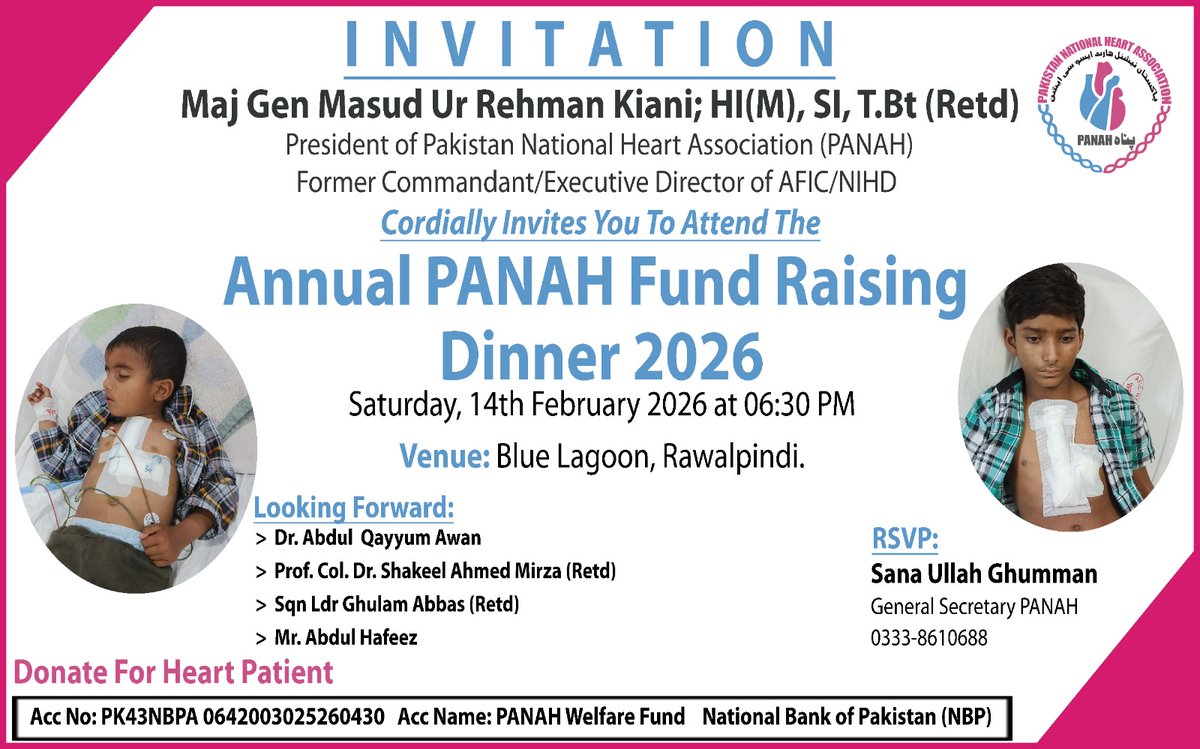 Pakistan National Heart Association (PANAH) tweet media