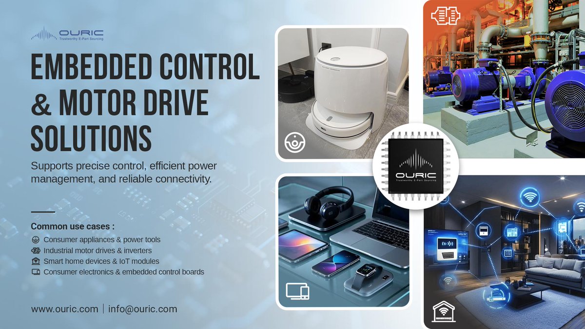 OuricLtd's tweet photo. 🚀🚉✈️
Geehy #microcontrollers and motor drivers serve as practical alternatives to solutions from STMicroelectronics, NXP, and Texas Instruments.

👉 Implement efficient control with #Geehy #MCU solutions.

📩 info@ouric.com | 🌐 https://t.co/G9WUAa4AZ5

#EmbeddedControl #Ouric https://t.co/f9FCXCP2il