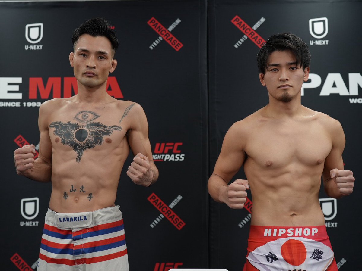 _PANCRASE_'s tweet photo. ❌PANCRASE BLOOD.9❌ 
📣計量結果⚖️ 
ネオブラッドトーナメント　バンタム級
第30試合　
🟥小宮諒也　61.25kg 
🟦井川智貴　61.35kg

第31試合　
🟥名久井悠成　61.2kg 
🟦近藤悠真　61.35kg

第32試合　
🟥渡邉泰斗　61.65kg 
🟦山中大門　61.15kg

第33試合　ミドル級
ネオブラッドトーナメント決勝戦 
🟥岡村寿紀　83.45kg 
🟦北 英将　83.35kg

#pancraseblood9 
🗓️2月11日(水/祝) 
🏟️品川インターシティホール 
▶️@UNEXT_fight @UFCFightPass でLIVE中継