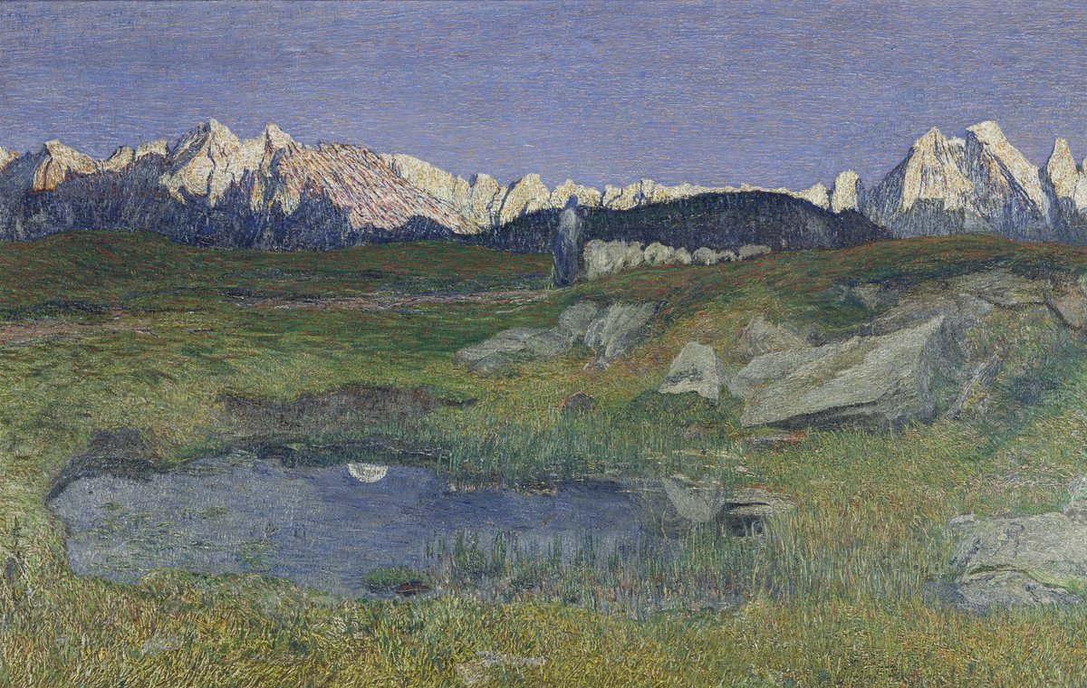 Giovanni Segantini - "Alpine Landscape at Sunset"
