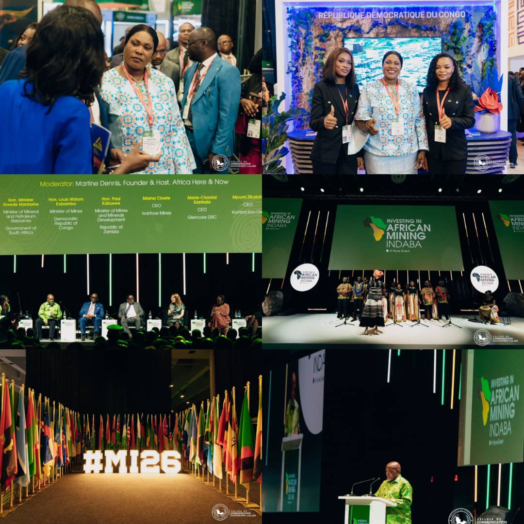 Cape-town#
Mining Indaba 2026.
la Gouverneure du Lualaba Fifi Masuka Saini,confirme le leadership du Lualaba comme moteur de l’industrialisation minière,en veillant à ce que l’exploitation des ressources profite aux communautés locales et à l’économie nationale. 
Lualaba-rdc.