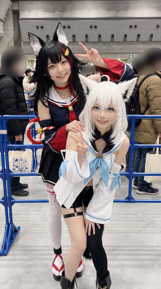 別日にお撮りしたフブミオのお二人!🌽🌲
（※掲載のご許可いただけたので載せさせていただきます!）

#絵フブキ　# C107