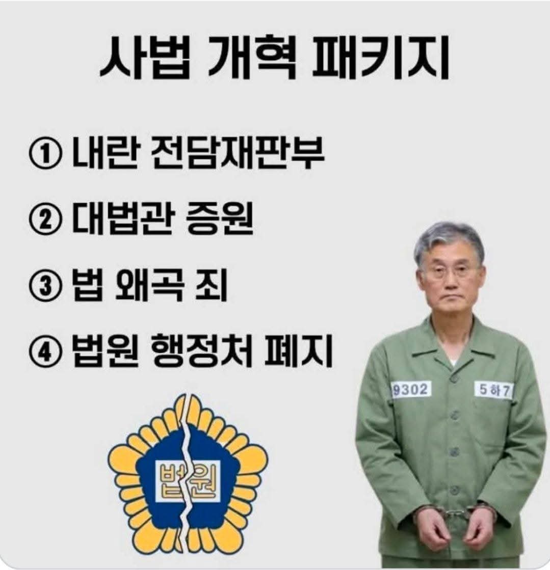 페북에 떠도는 그래픽. 조희대, 이게 민심이다!
국회는 사법 개혁 단행하라. 결코 역풍은 없다!