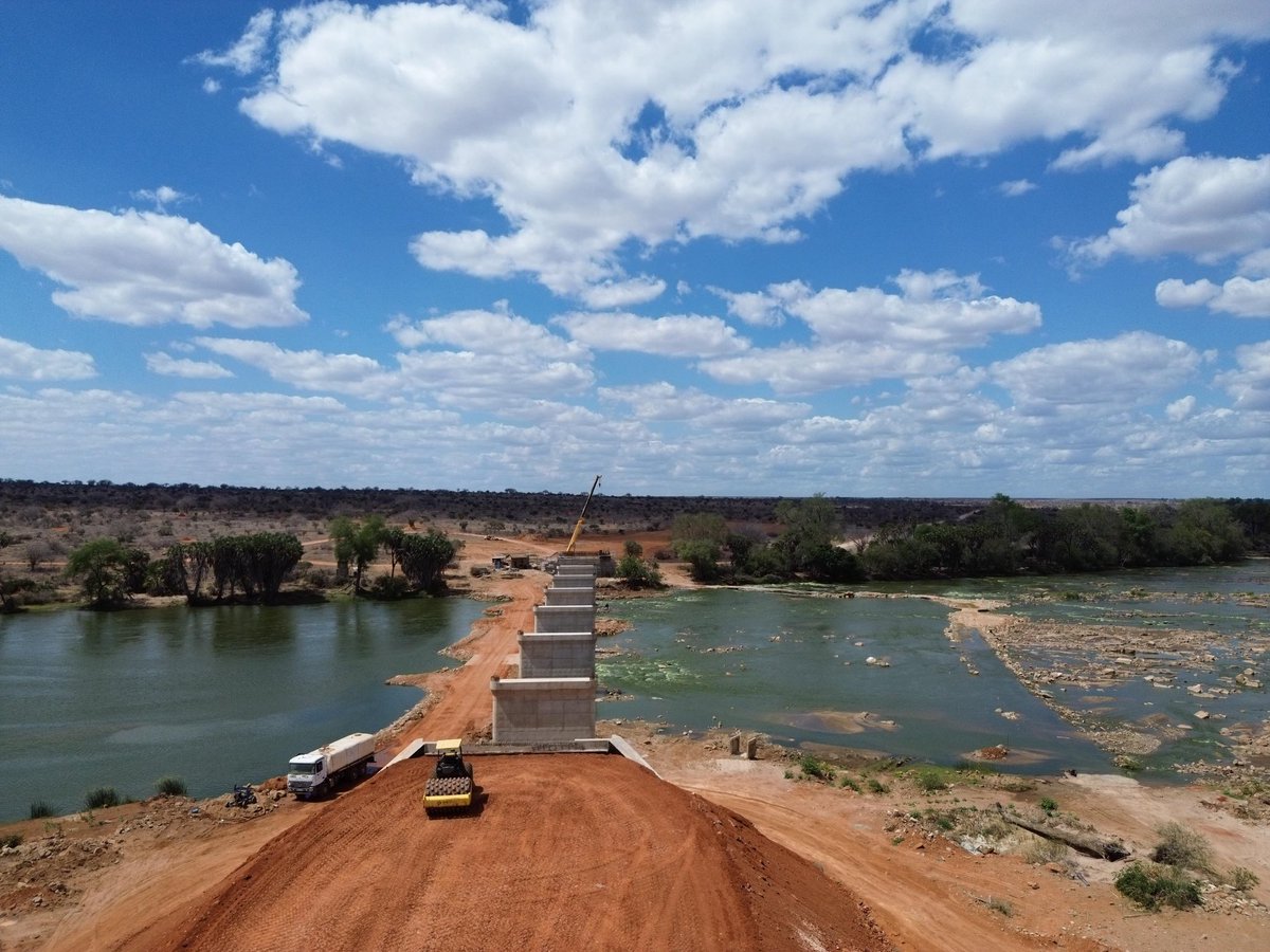Galana Kulalu Bridge and Approach Roads. 

The Galana Kulalu Bridge is a critical road infrastructure project linking Kilifi and Tana River Counties. Its major economic benefit is the Galana-Kulalu Food Security Project, a key government initiative under the Bottom-Up Economic