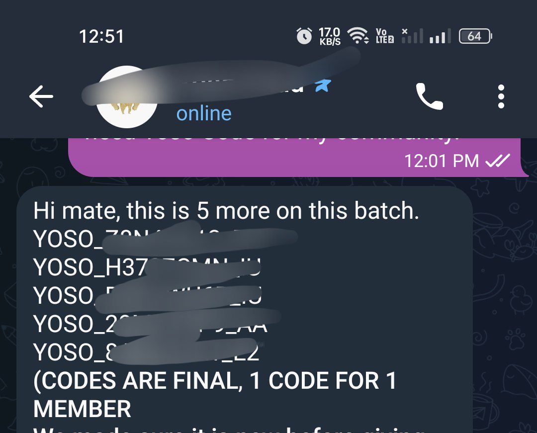 🔥🪂 YOSO Invite Code Giveaway

Got 5 invite codes straight from the <a href="/yososocial/">Yoso 👁️ - Social Prediction</a> team 👀
Giving them away to the community

How to enter 👇
1️⃣ Follow <a href="/onlinesupportrk/">Online Support</a> + <a href="/yososocial/">Yoso 👁️ - Social Prediction</a>
2️⃣ Join Telegram:
👉 t.me/onlinesupportrk 
👉 t.me/yoso_social
3️⃣ Like ❤️ + RT ♻️ + Tag 3