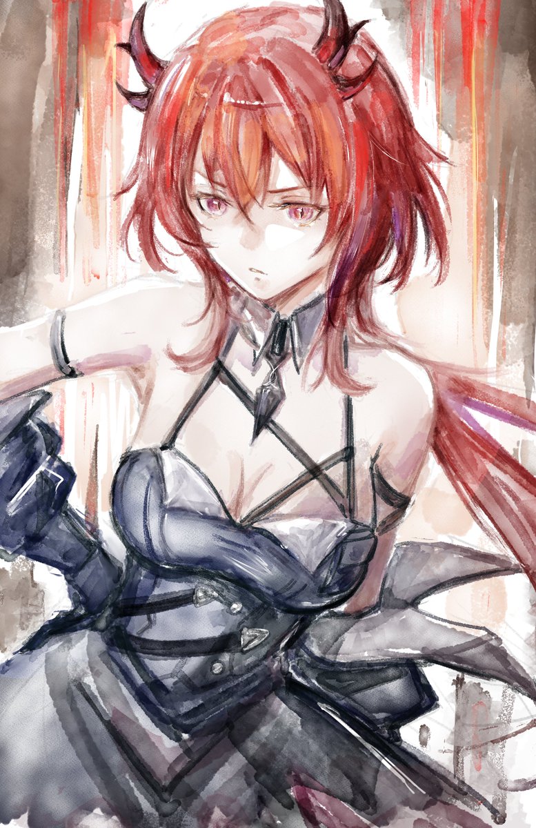 Erojiji3's tweet photo. Drawing Laevatain  #Endfield #エンドフィールド  #ArknightsEndfield  #アークナイツ https://t.co/5gQb7DuxX3
