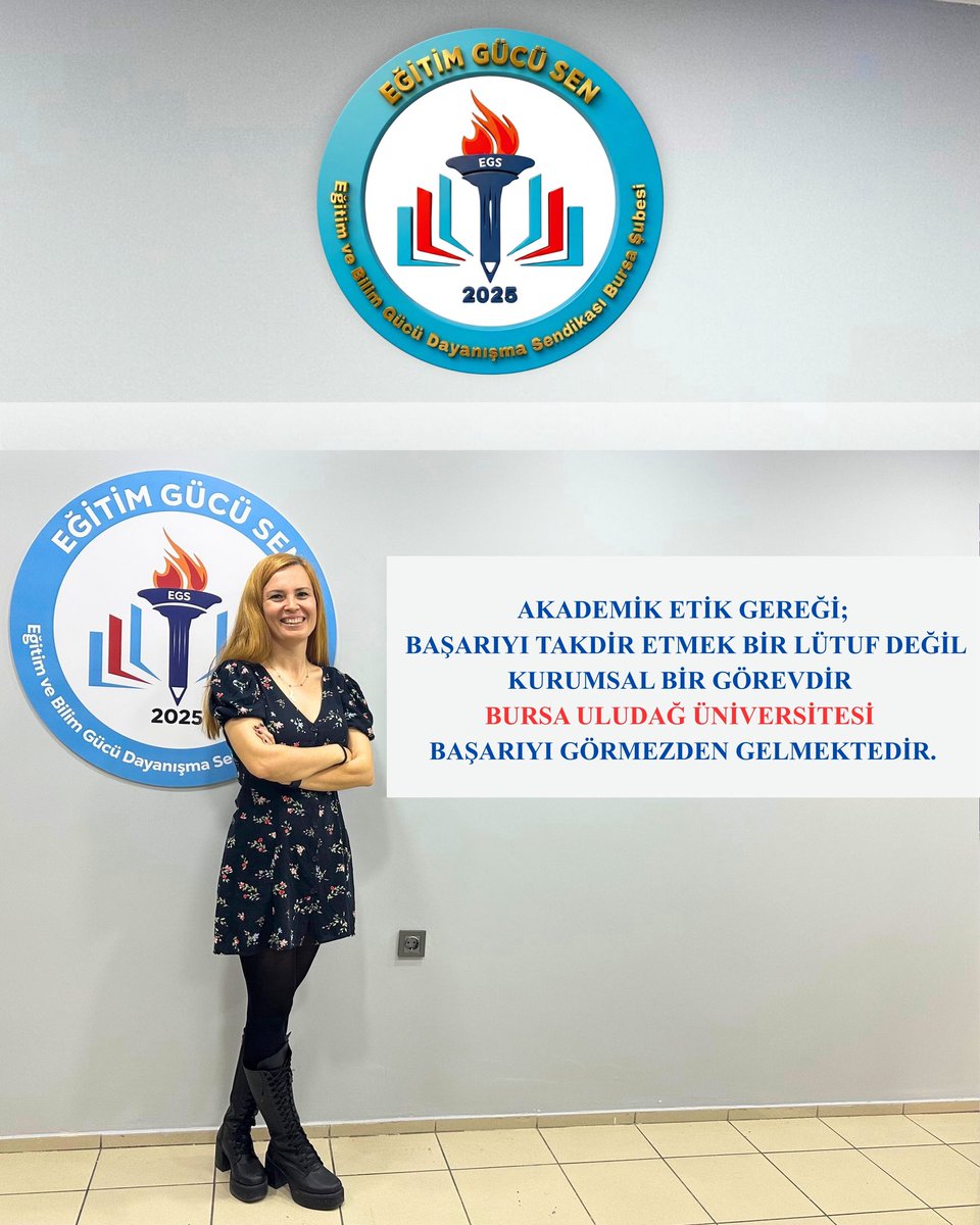 Akademik etik gereği; başarıyı takdir etmek lütuf değil kurumsal görevdir. Bursa Uludağ Üniversitesi yönetimi, değerli üyemiz Dr. Ebru YALÇIN’ın elde ettiği uluslararası değerdeki akademik başarıyı "görmezden gelerek" açık bir ayrımcılığa imza atmıştır.

egitimgucusen.org.tr/bizden-haberle…