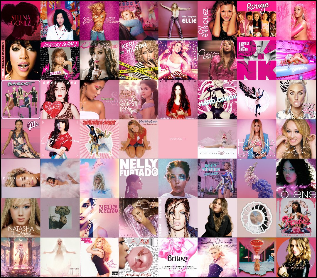 y2kpopart's tweet image. Pink mood 🩷✨ reply with your favorite pink album cover 💿