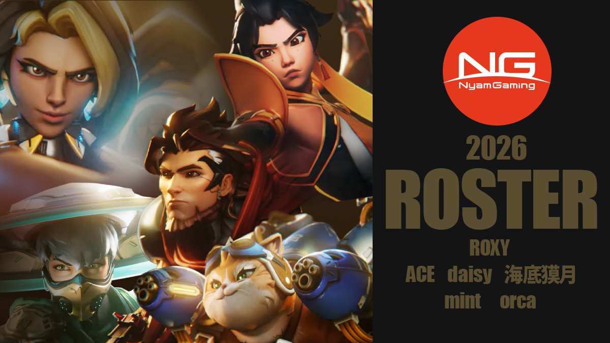 NG_NyamGaming's tweet photo. 🆖🆖🆖 New Roster for OWCS 🆖🆖🆖

【 英雄の帰還 / THE RETURN 】

🛡️ ROXY @Roxy_o3o
⚔️ ACE @ACE77520606
⚔️ daisy @Da1z2y
⚔️ 海底撈月 @haitei1234
🗝️ mint @mint_fps
🗝️ orca @orca_ow2

👁️‍🗨️soo @soo9806
👁️‍🗨️seltaret @Seltaret_03

伝説は、終わっていなかった。

#Overwatch2 #NGWIN https://t.co/NgkYsnB8Rp