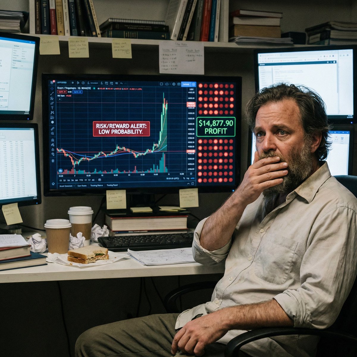 The most dangerous thing in trading isn’t losing money by taking too much risk.
It’s making money while taking too much risk.
Some trades have terrible risk/reward and shouldn’t be taken at all.
If you profit from them, that’s coincidence — not skill.

That single “win” convinces