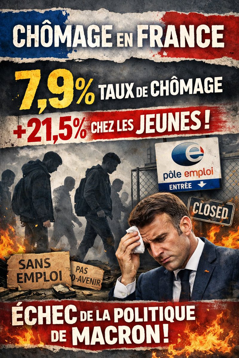 Les promesses du plein emploi non tenues comme tout le reste. Ce nouveau sondage de ce matin en dit long sur le délitement  <a href="/CNIP_FR/">CNIP</a>