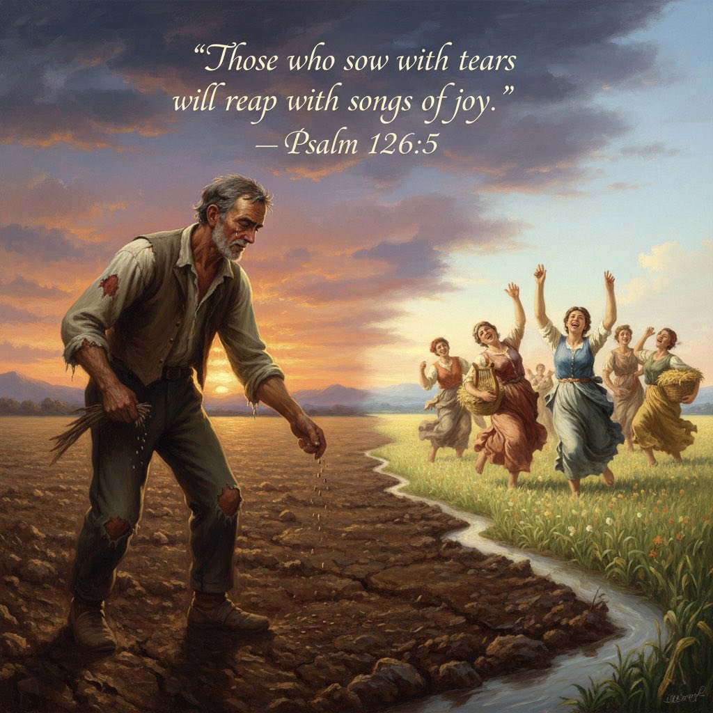 The harvest may not look how you imagine, but joy is coming—real joy. Keep planting. The Scripture says: “Those who sow with tears will reap with songs of joy.” Hallelujah! Amen!