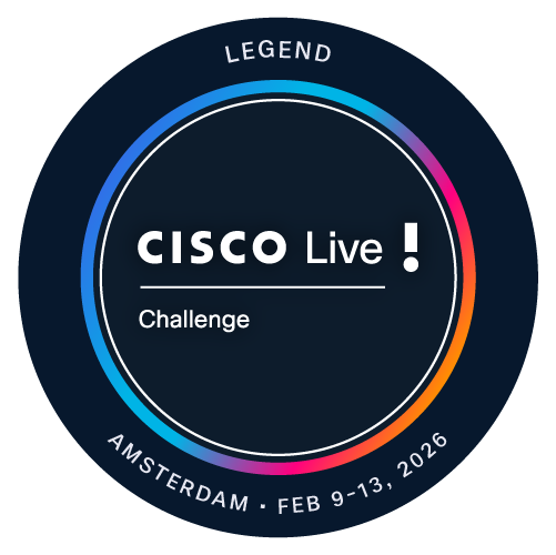andynash99's tweet photo. Taking part in the Cisco live challenge, have you got what it takes to become a legend #CiscoInsider #CiscoLiveEMEA #CiscoCX @CiscoInsider https://t.co/FwIctKElTb