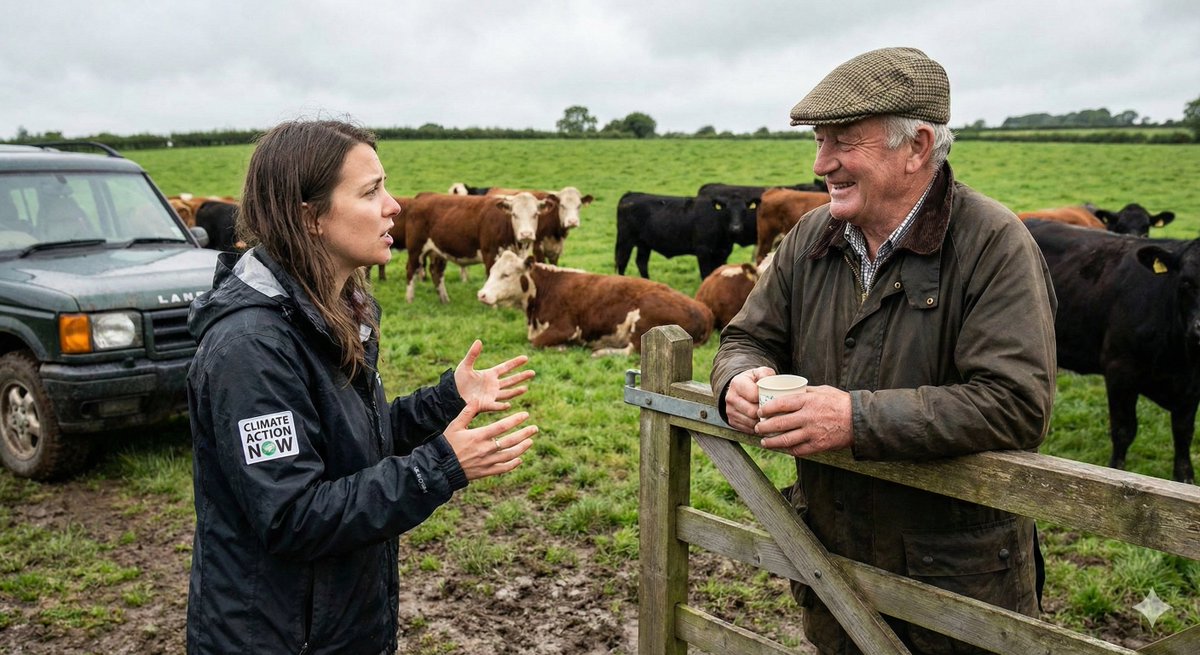 PAGE4163929's tweet image. 活動家：「あなたは、何の罪もない動物たちの命を奪っているんです」
農家：「ええ、その通りです」
活動家：「それは残酷だと思わないんですか？」

農家：「残酷、ですか。うちの牛たちは広々とした牛舎で毎日新鮮な飼料を食べ、病気になれば獣医が診ます。…