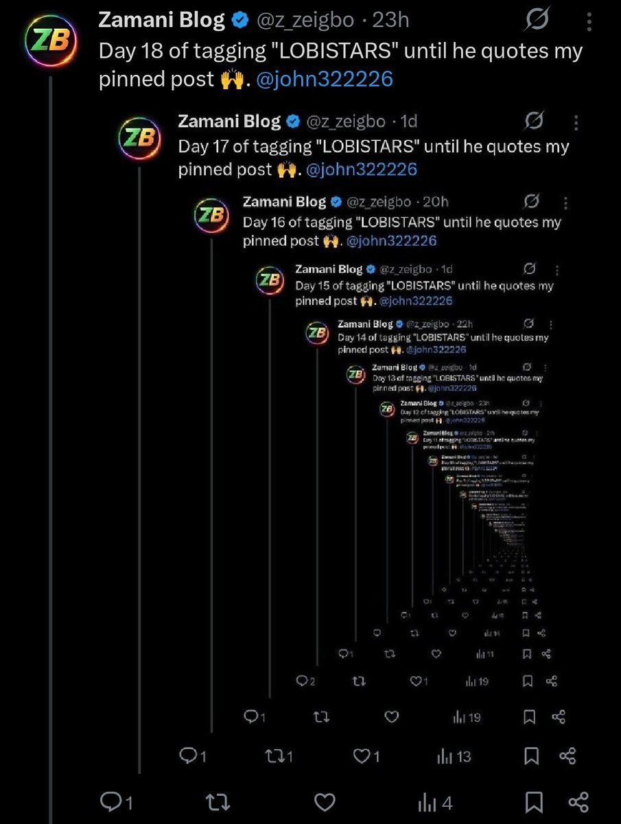 Day 19 of tagging "LOBISTARS" until he quotes my pinned post 🙌. <a href="/john322226/">lobistars🇳🇬</a>